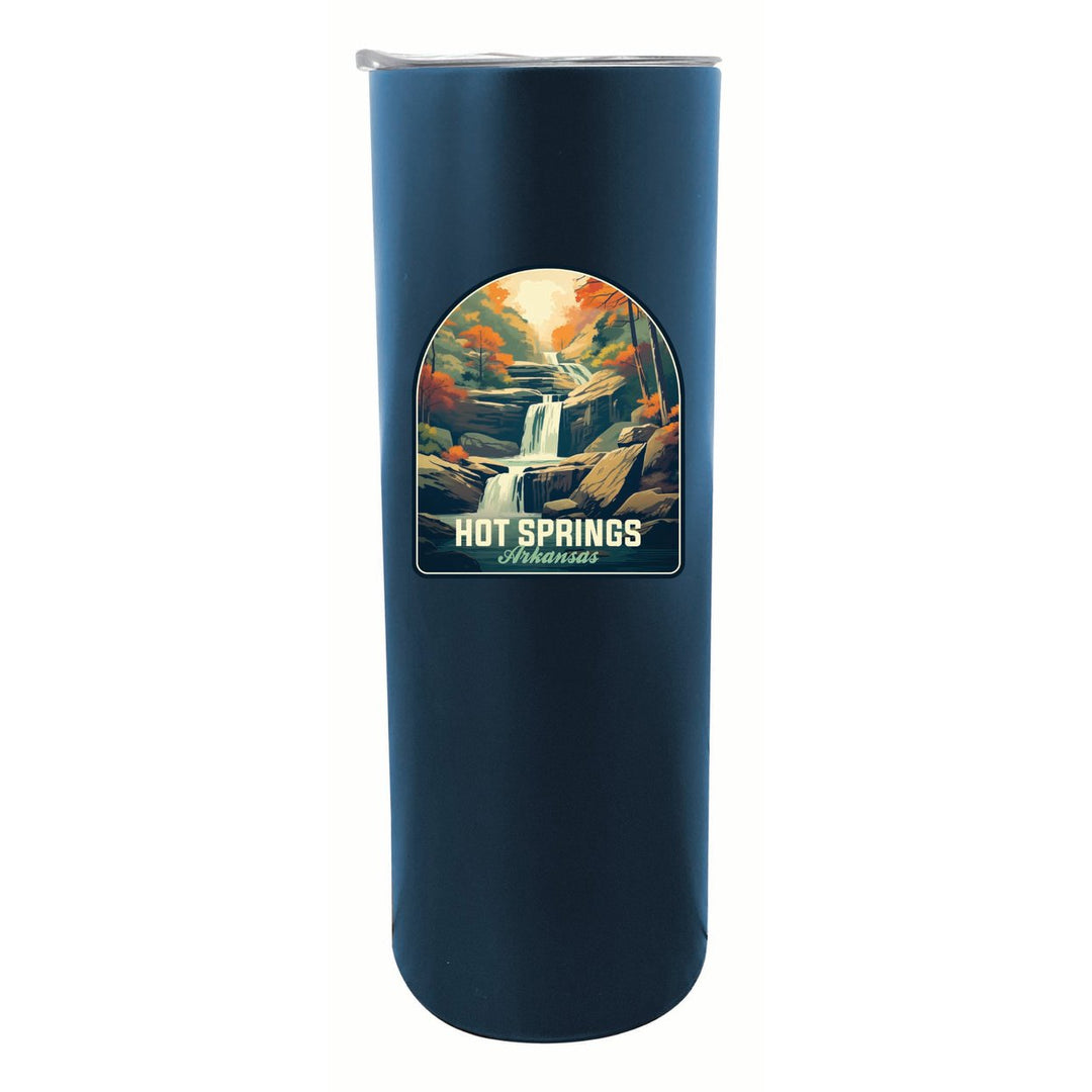 Hot Springs Arkansas Autumn Waterfall Design Souvenir 20 oz Insulated Stainless Steel Skinny Tumbler Image 4