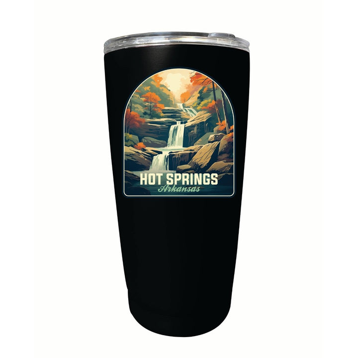 Hot Springs Arkansas Autumn Waterfall Design Souvenir 16 oz Stainless Steel Insulated Tumbler Image 1