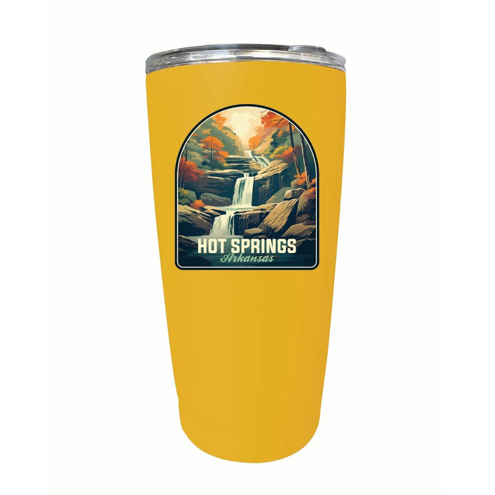 Hot Springs Arkansas Autumn Waterfall Design Souvenir 16 oz Stainless Steel Insulated Tumbler Image 3