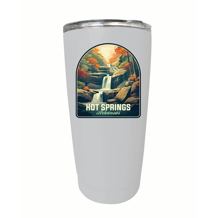 Hot Springs Arkansas Autumn Waterfall Design Souvenir 16 oz Stainless Steel Insulated Tumbler Image 4