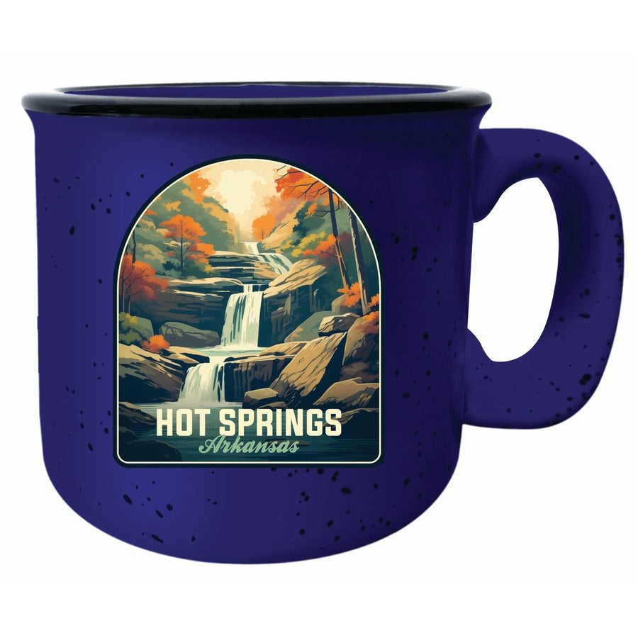 Hot Springs Arkansas Autumn Waterfall Design Souvenir 16 oz Ceramic camping mug Image 1