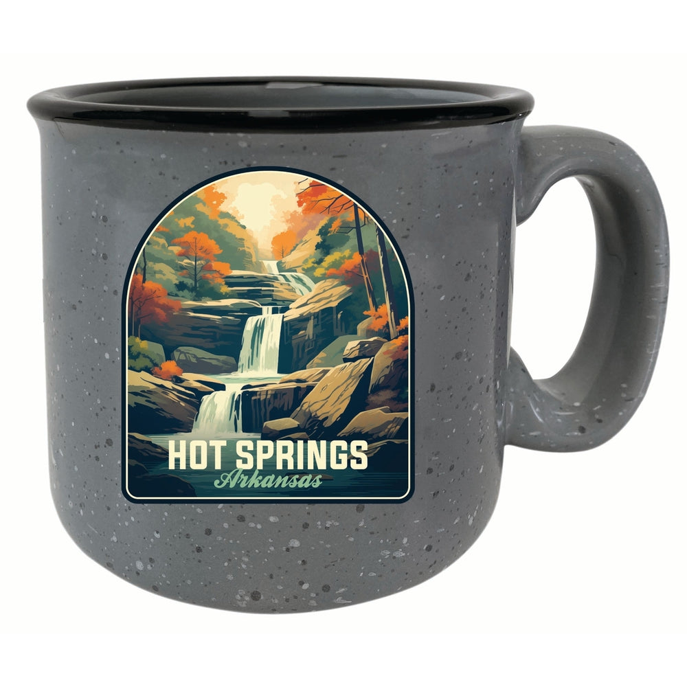 Hot Springs Arkansas Autumn Waterfall Design Souvenir 16 oz Ceramic camping mug Image 2