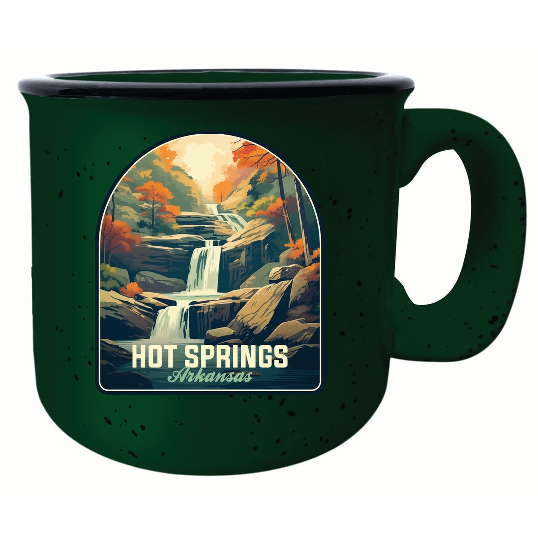 Hot Springs Arkansas Autumn Waterfall Design Souvenir 16 oz Ceramic camping mug Image 3