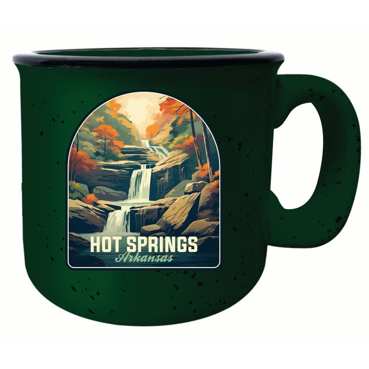 Hot Springs Arkansas Autumn Waterfall Design Souvenir 16 oz Ceramic camping mug Image 1