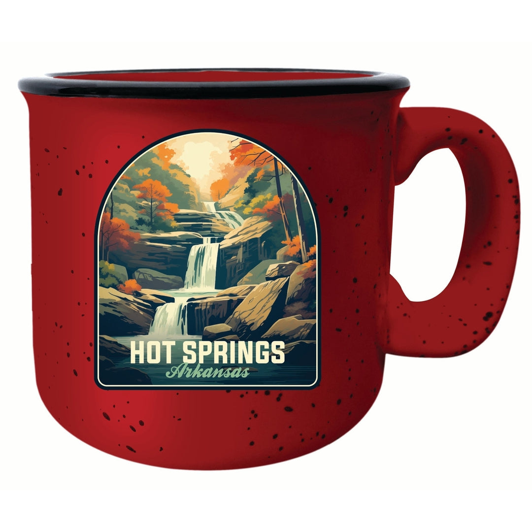 Hot Springs Arkansas Autumn Waterfall Design Souvenir 16 oz Ceramic camping mug Image 4