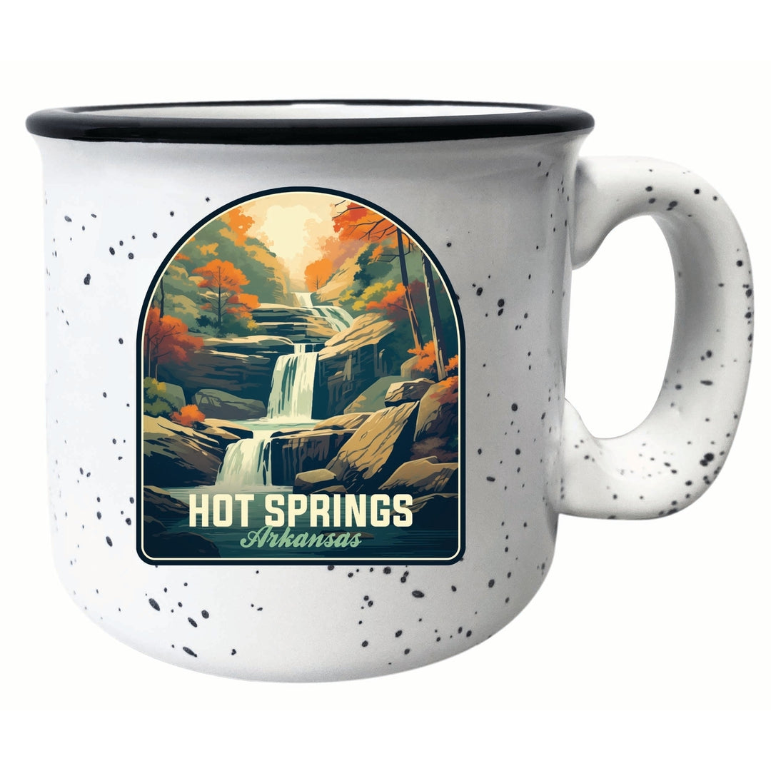 Hot Springs Arkansas Autumn Waterfall Design Souvenir 16 oz Ceramic camping mug Image 4