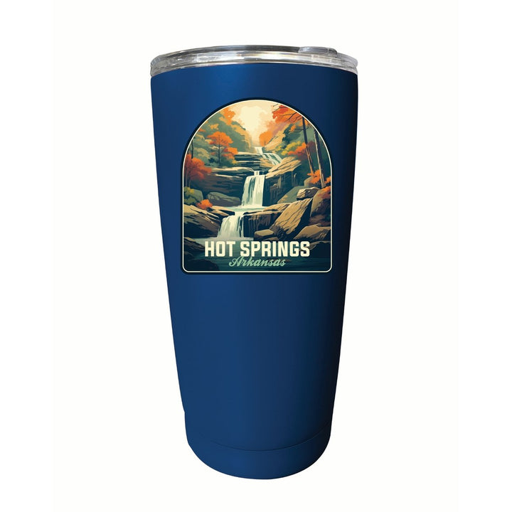 Hot Springs Arkansas Autumn Waterfall Design Souvenir 16 oz Stainless Steel Insulated Tumbler Image 9