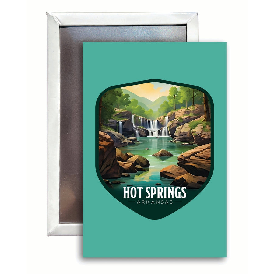 Hot Springs Arkansas Lake Springs Design Souvenir 2x3-Inch Fridge Magnet Image 1