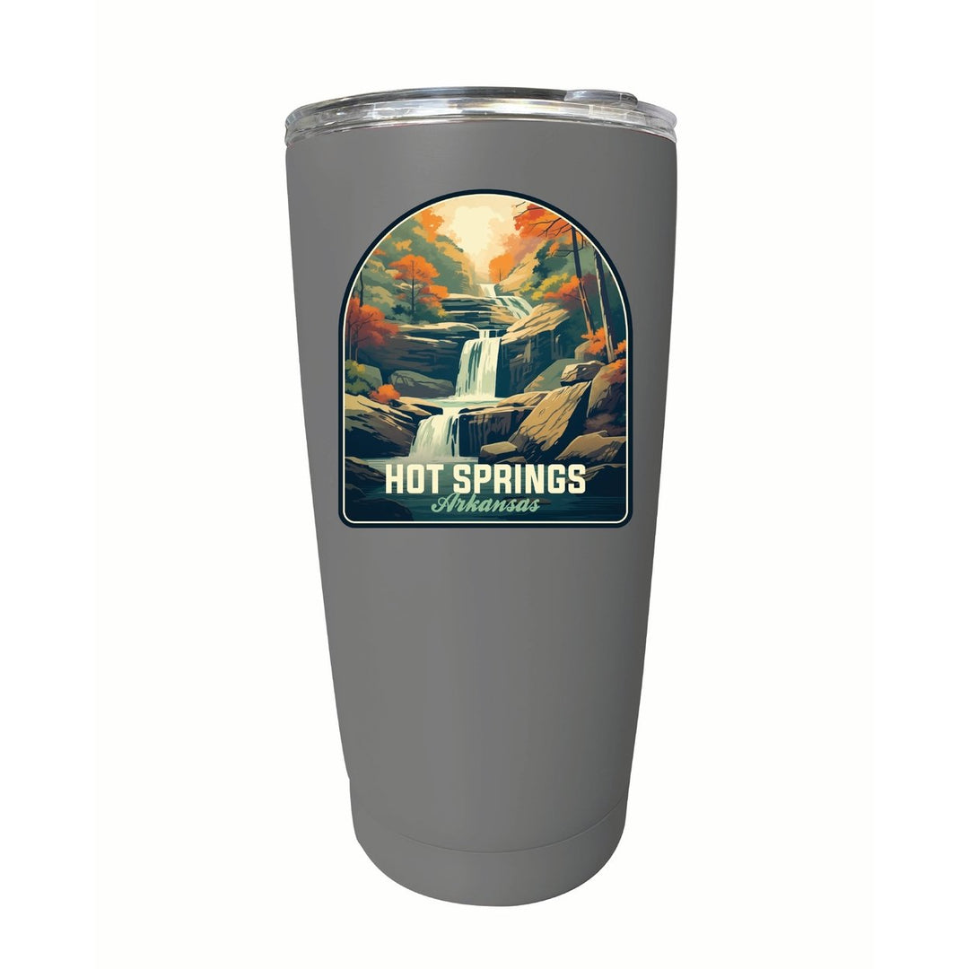 Hot Springs Arkansas Autumn Waterfall Design Souvenir 16 oz Stainless Steel Insulated Tumbler Image 10