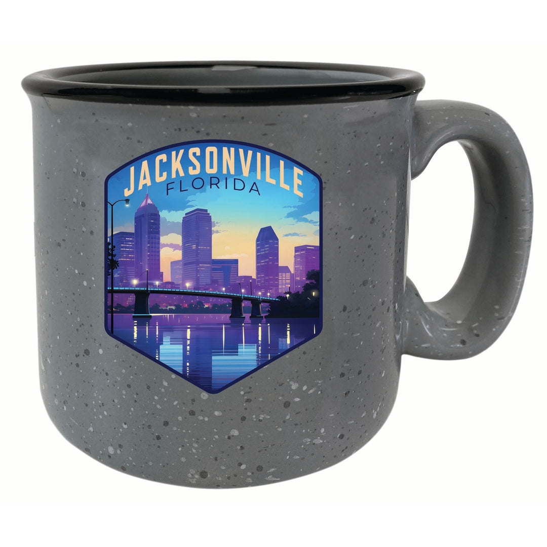 Jacksonville Florida Evening Cityscape Design Souvenir 16 oz Ceramic camping mug Image 4