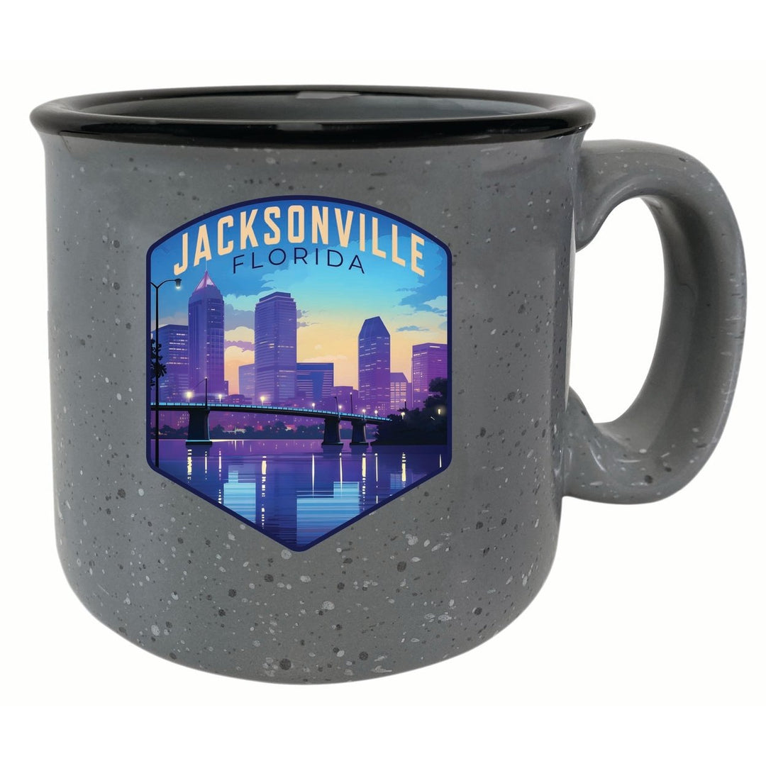 Jacksonville Florida Evening Cityscape Design Souvenir 16 oz Ceramic camping mug Image 1