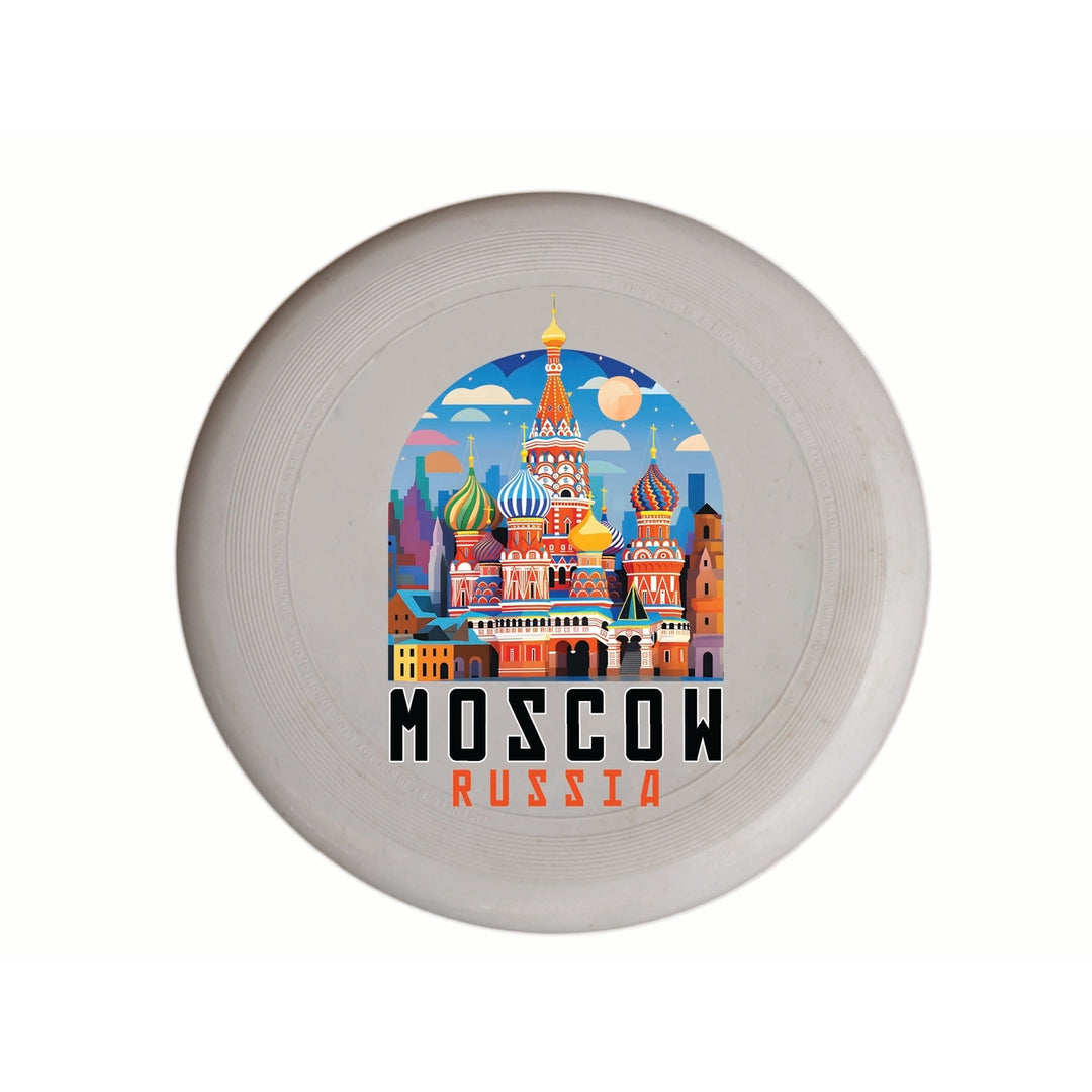 Moscow Russia Saint Basils Cathedral Illustration Design Souvenir Frisbee Flying Disc Image 1