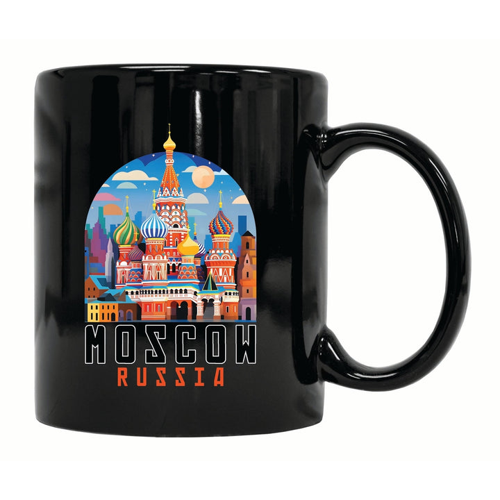 Moscow Russia Saint Basils Cathedral Illustration Design Souvenir 12 oz Ceramic Coffee Mug Image 2