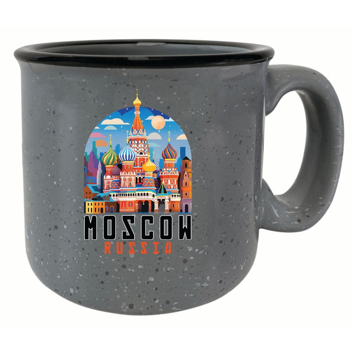 Moscow Russia Saint Basils Cathedral Illustration Design Souvenir 16 oz Ceramic camping mug Image 4