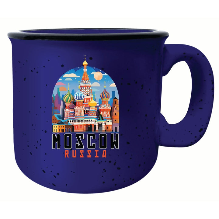 Moscow Russia Saint Basils Cathedral Illustration Design Souvenir 16 oz Ceramic camping mug Image 4