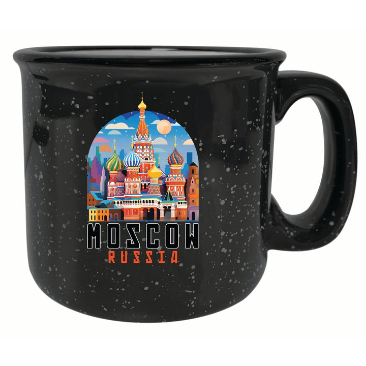 Moscow Russia Saint Basils Cathedral Illustration Design Souvenir 16 oz Ceramic camping mug Image 6