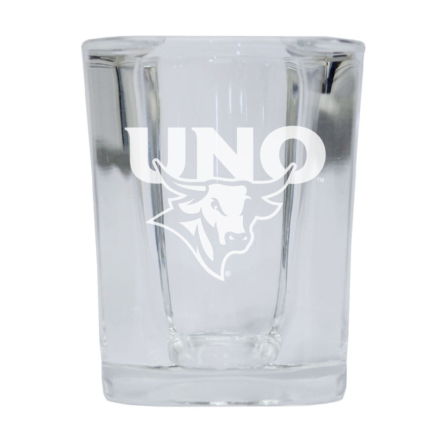 Nebraska at Omaha 2 Ounce Shot Glass Square Officially Licensed Collegiate Product Image 1