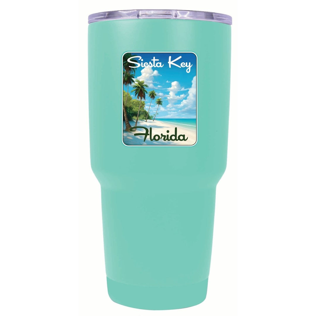 Siesta Key Beach Florida Tropical Beach Design Souvenir 24 oz Insulated Stainless Steel Tumbler Image 1