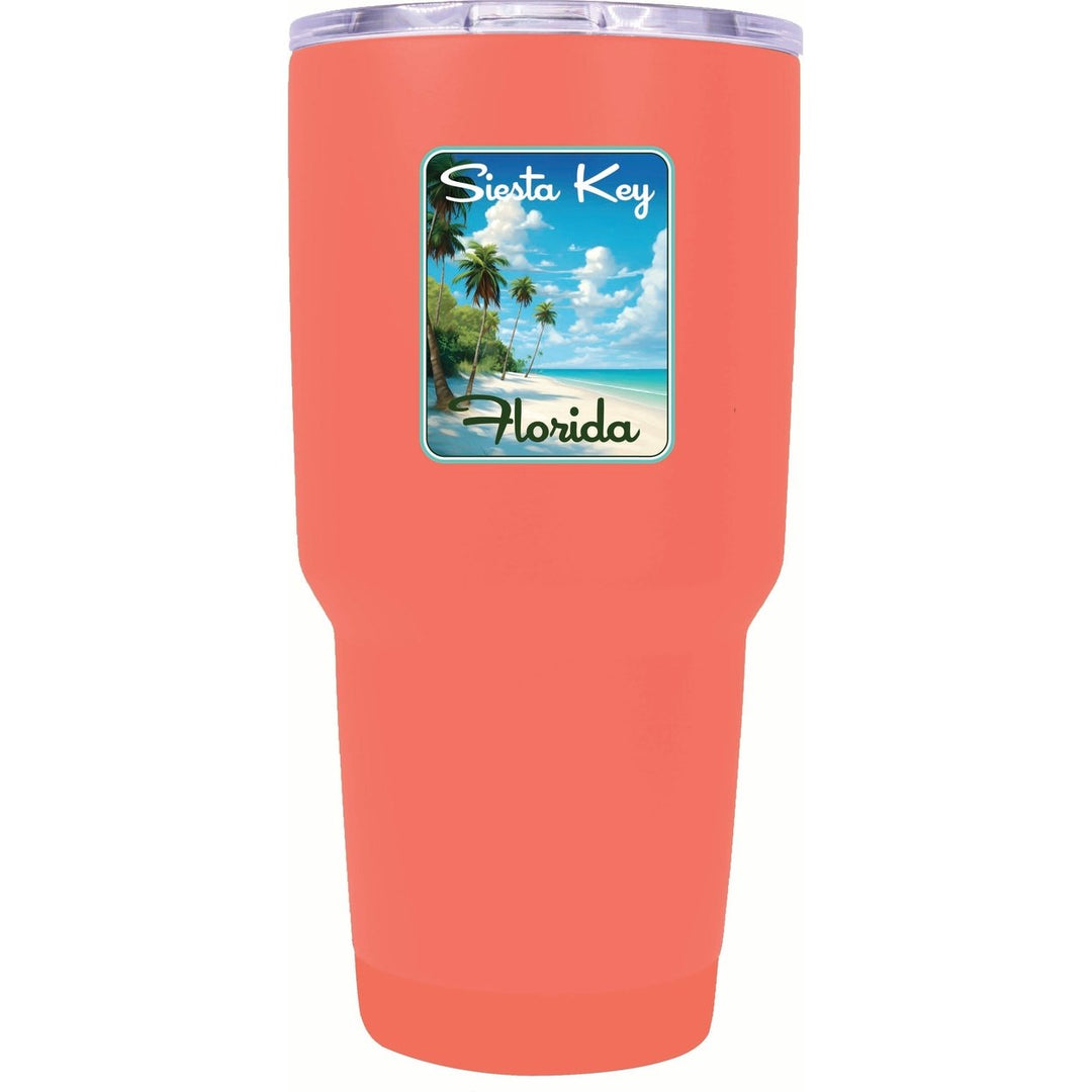 Siesta Key Beach Florida Tropical Beach Design Souvenir 24 oz Insulated Stainless Steel Tumbler Image 3