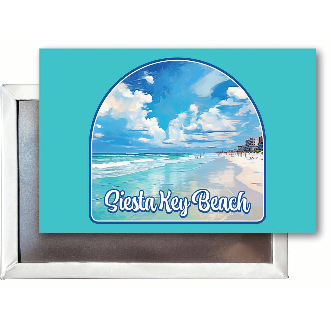 Siesta Key Beach Florida Oceanfront Design Souvenir 2x3-Inch Fridge Magnet Image 1