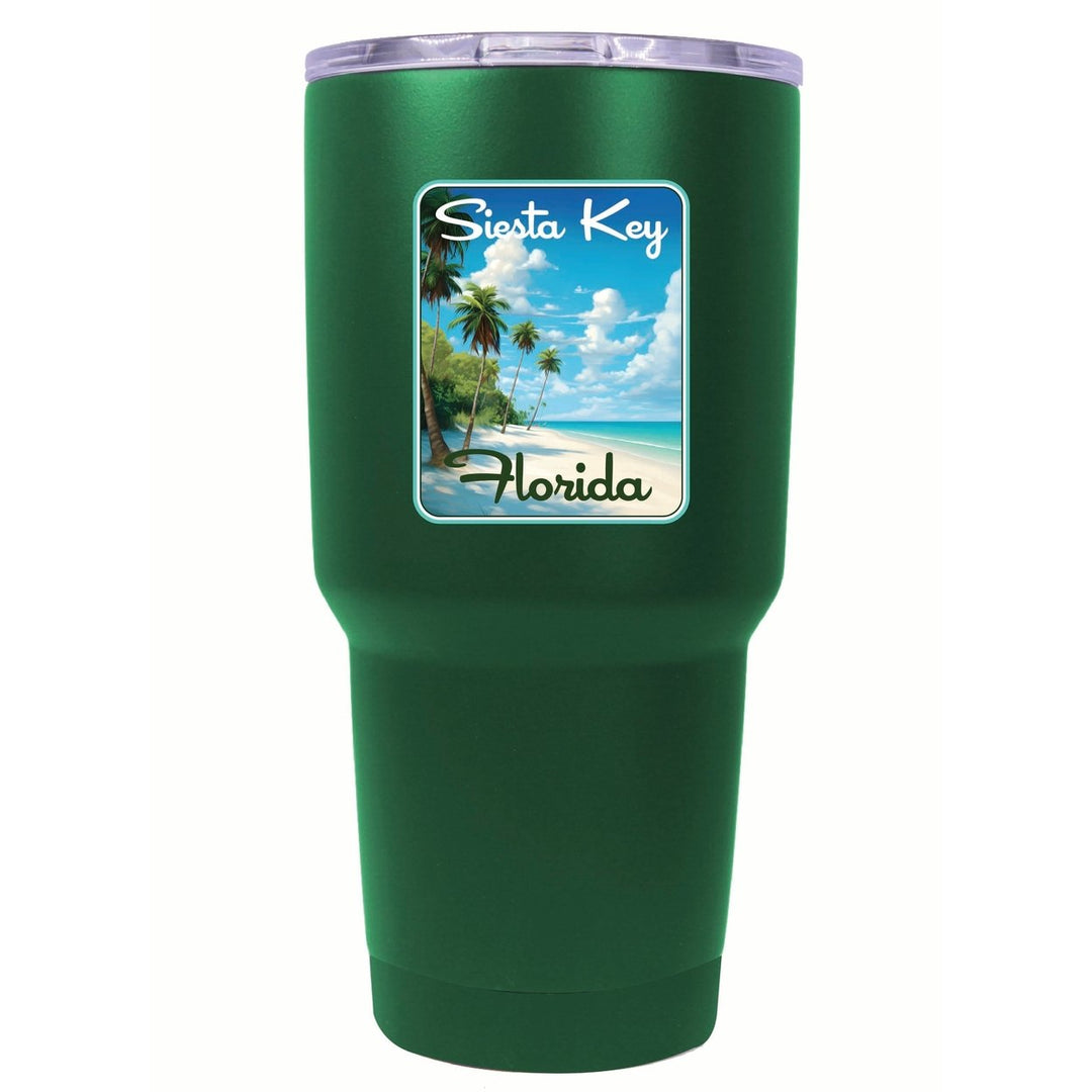 Siesta Key Beach Florida Tropical Beach Design Souvenir 24 oz Insulated Stainless Steel Tumbler Image 4