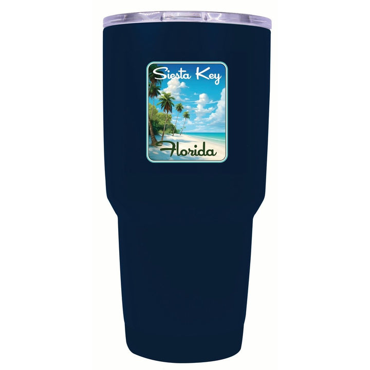 Siesta Key Beach Florida Tropical Beach Design Souvenir 24 oz Insulated Stainless Steel Tumbler Image 4