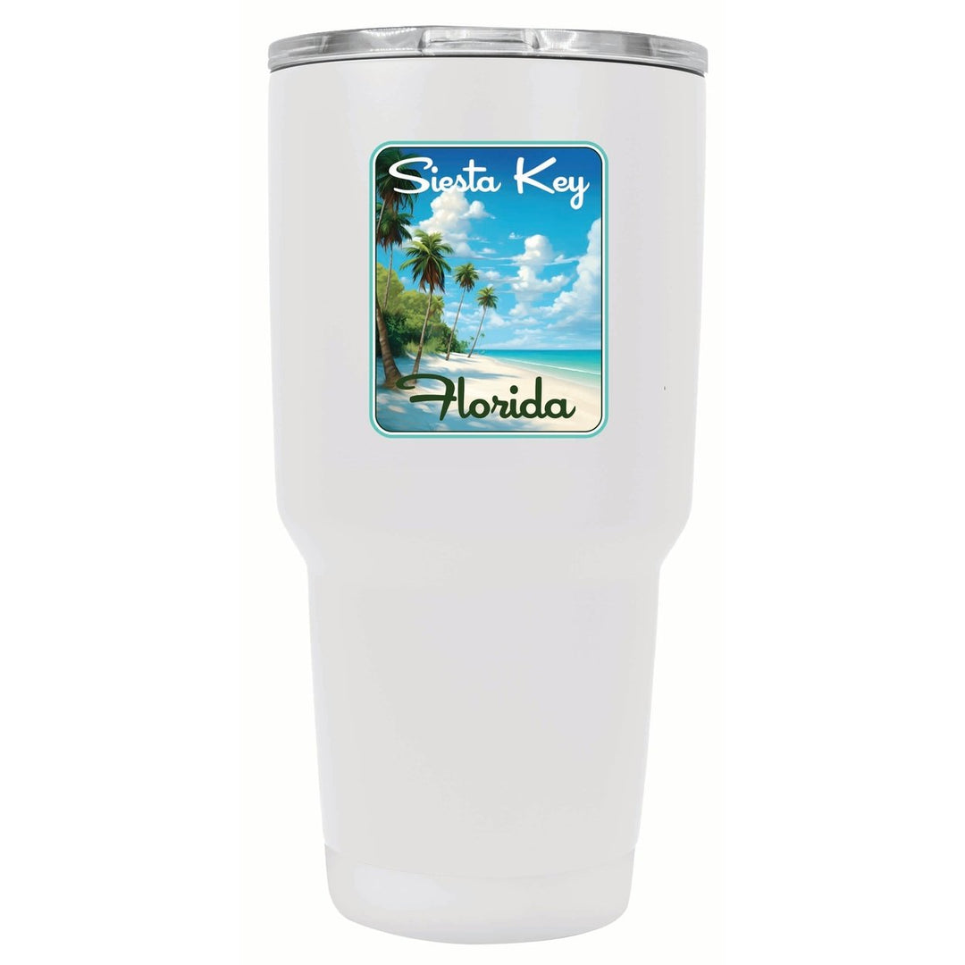 Siesta Key Beach Florida Tropical Beach Design Souvenir 24 oz Insulated Stainless Steel Tumbler Image 6