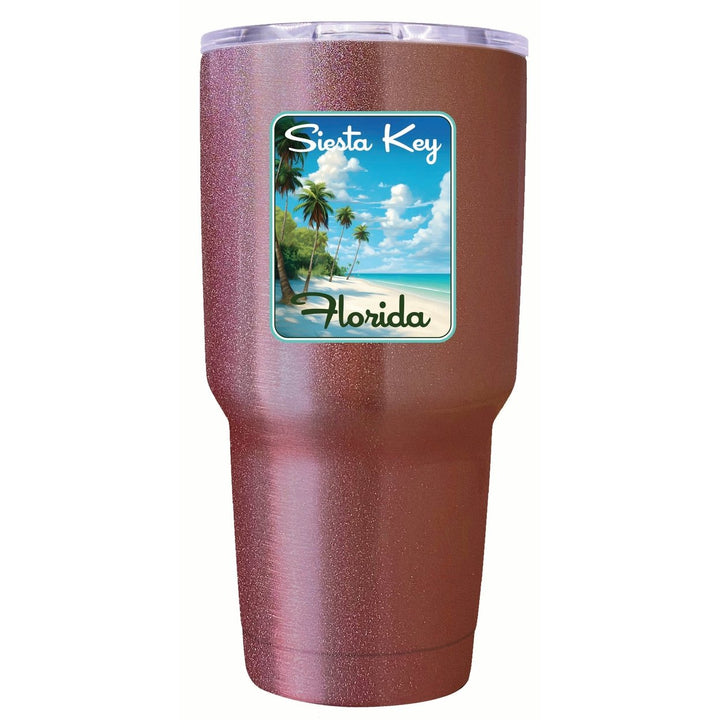 Siesta Key Beach Florida Tropical Beach Design Souvenir 24 oz Insulated Stainless Steel Tumbler Image 8