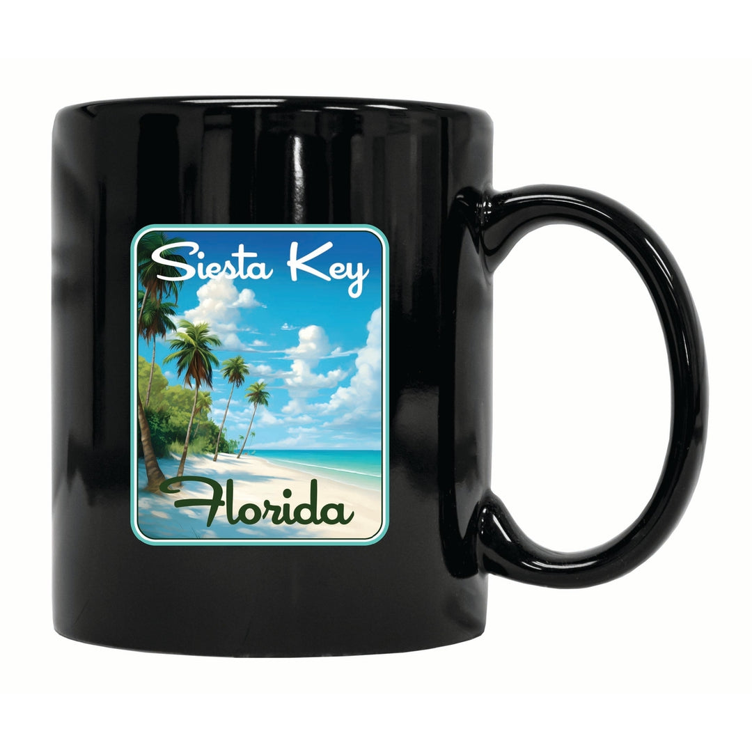 Siesta Key Beach Florida Tropical Beach Design Souvenir 12 oz Ceramic Coffee Mug Image 2