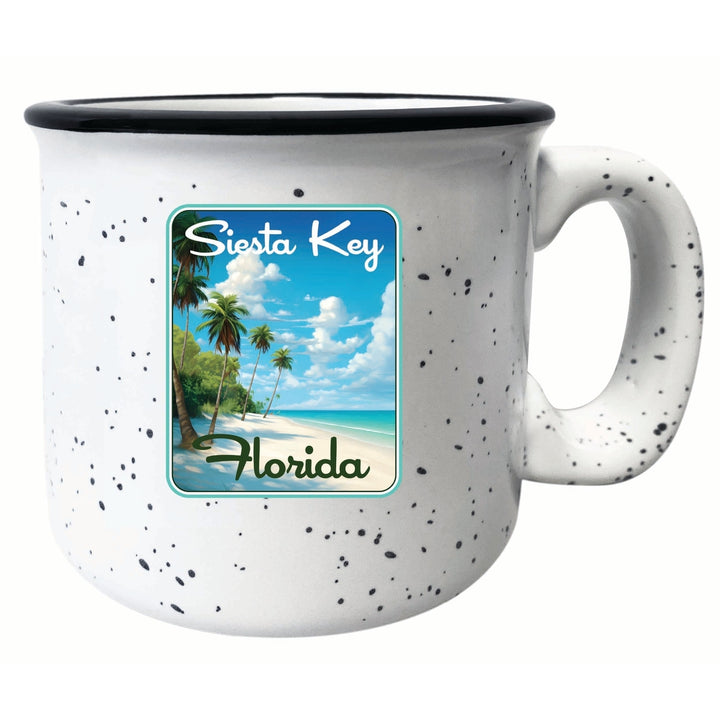 Siesta Key Beach Florida Tropical Beach Design Souvenir 16 oz Ceramic camping mug Image 1