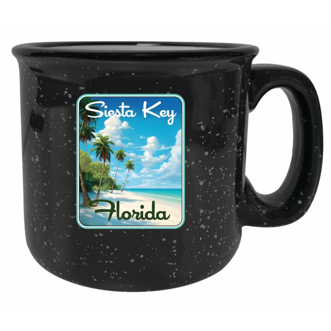 Siesta Key Beach Florida Tropical Beach Design Souvenir 16 oz Ceramic camping mug Image 3