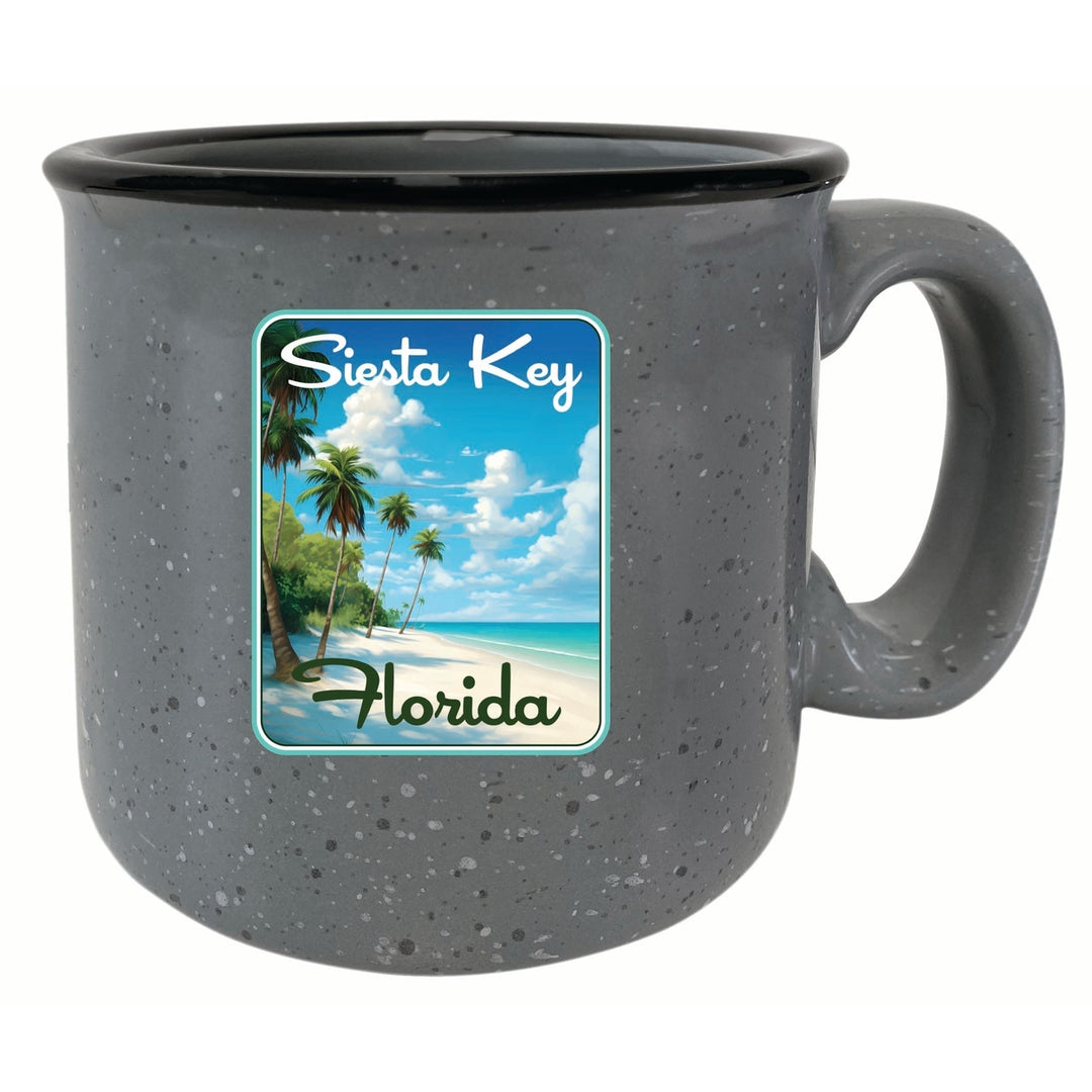 Siesta Key Beach Florida Tropical Beach Design Souvenir 16 oz Ceramic camping mug Image 4