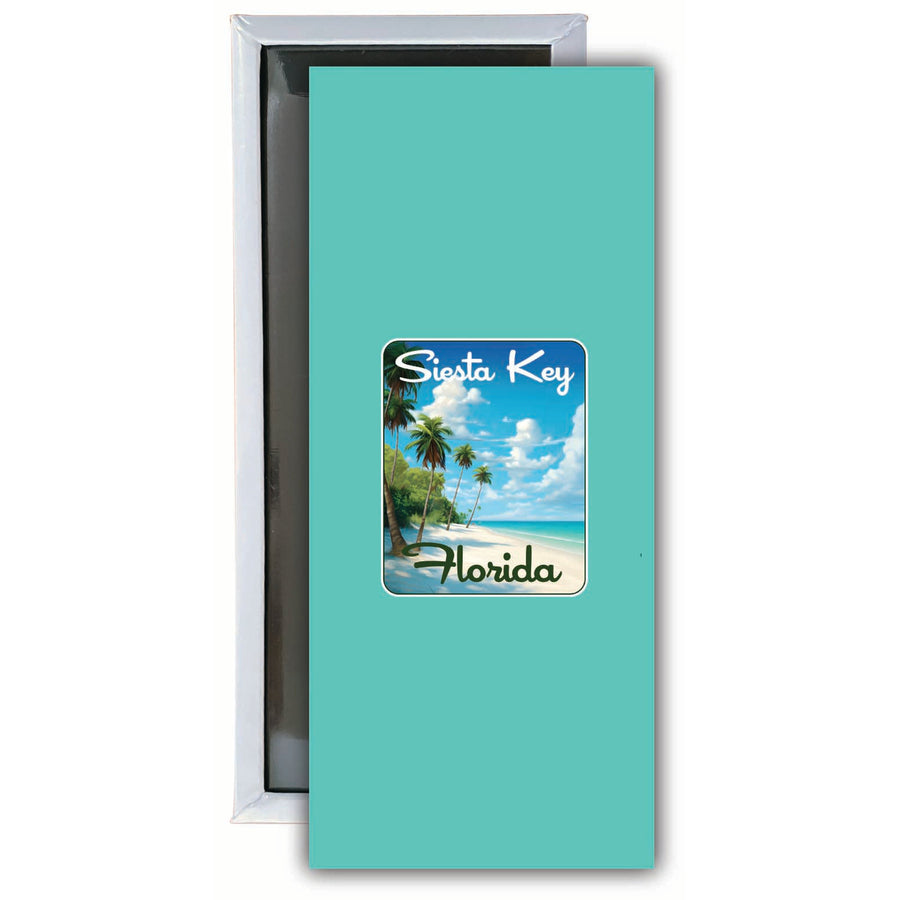 Siesta Key Beach Florida Tropical Beach Design Souvenir Fridge Magnet 4.75 x 2 Inch Image 1