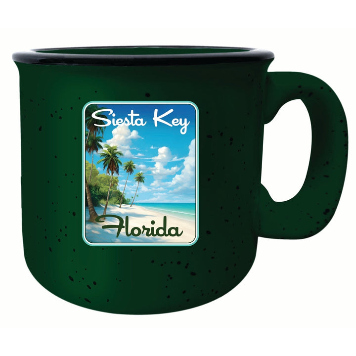 Siesta Key Beach Florida Tropical Beach Design Souvenir 16 oz Ceramic camping mug Image 4