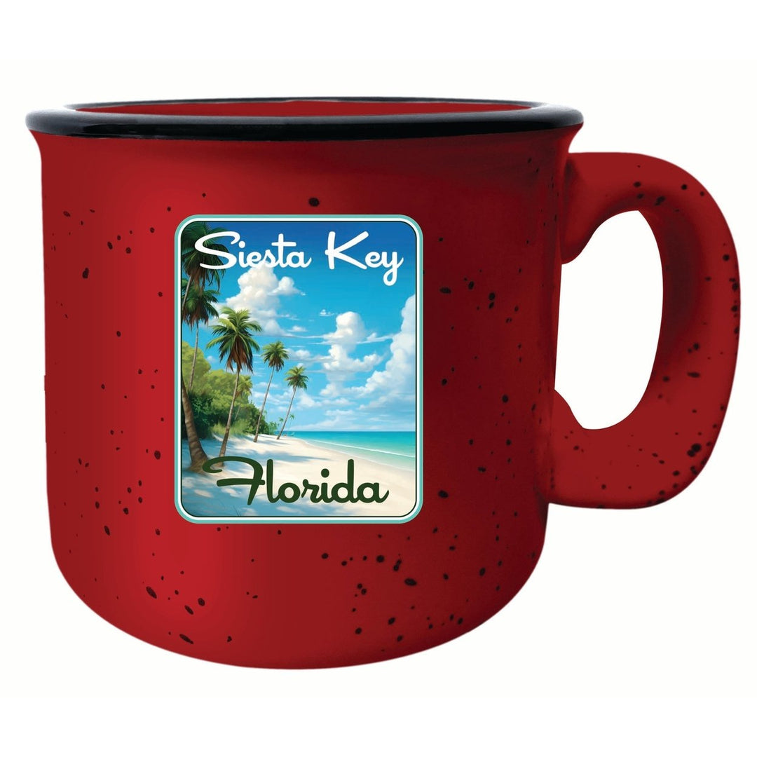 Siesta Key Beach Florida Tropical Beach Design Souvenir 16 oz Ceramic camping mug Image 6