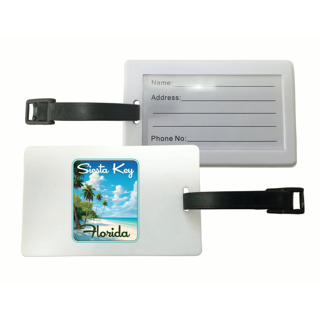 Siesta Key Beach Florida Tropical Beach Design Souvenir Luggage Tag Image 1