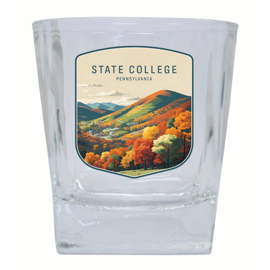 State College Pennsylvania Autumn Mountains Design Souvenir 10 oz Whiskey Glass Rocks Glass Image 1