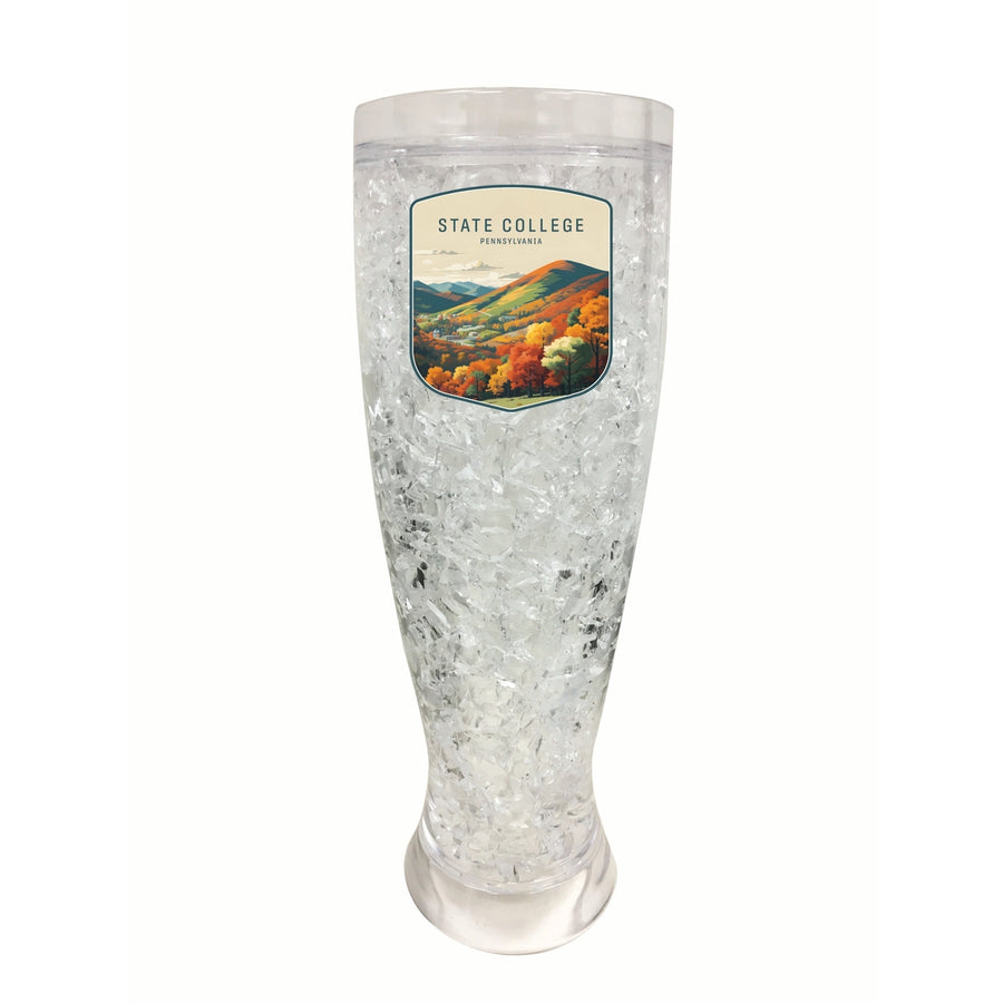 State College Pennsylvania Autumn Mountains Design Souvenir 16 oz Plastic Broken Glass Frosty Mug Image 1