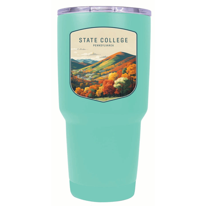 State College Pennsylvania Autumn Mountains Design Souvenir 24 oz Insulated Stainless Steel Tumbler Image 3