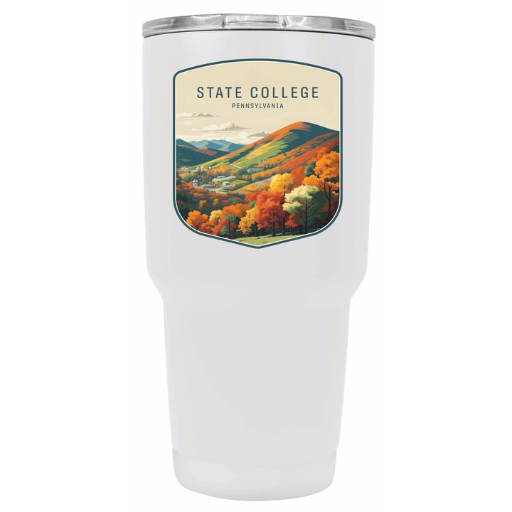 State College Pennsylvania Autumn Mountains Design Souvenir 24 oz Insulated Stainless Steel Tumbler Image 4