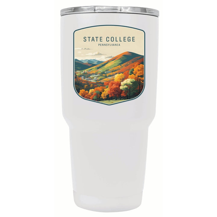 State College Pennsylvania Autumn Mountains Design Souvenir 24 oz Insulated Stainless Steel Tumbler Image 1