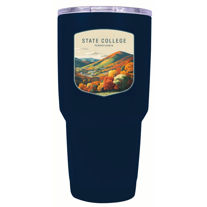 State College Pennsylvania Autumn Mountains Design Souvenir 24 oz Insulated Stainless Steel Tumbler Image 6