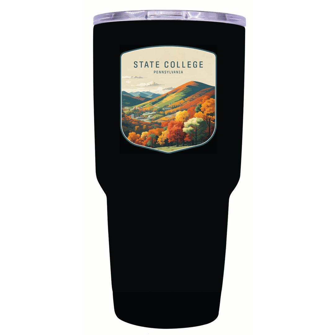 State College Pennsylvania Autumn Mountains Design Souvenir 24 oz Insulated Stainless Steel Tumbler Image 7