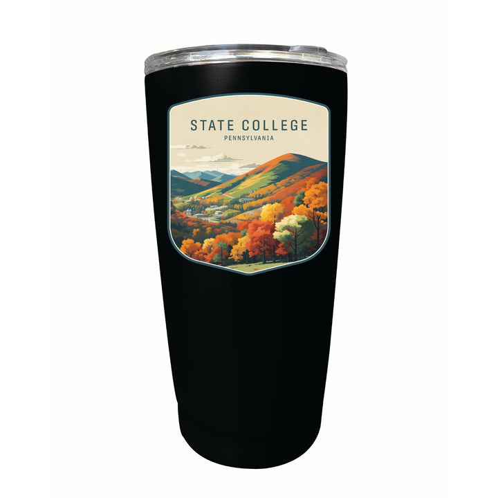 State College Pennsylvania Autumn Mountains Design Souvenir 16 oz Stainless Steel Insulated Tumbler Image 4