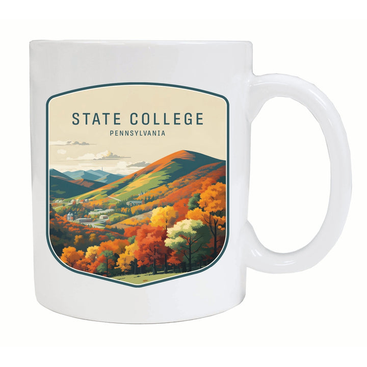 State College Pennsylvania Autumn Mountains Design Souvenir 12 oz Ceramic Coffee Mug Image 2