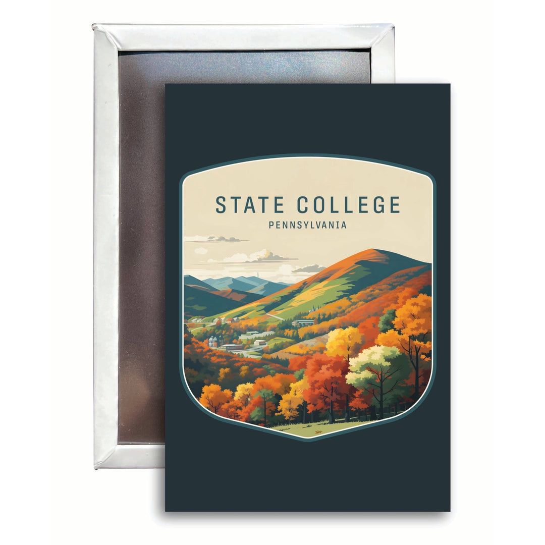 State College Pennsylvania Autumn Mountains Design Souvenir 2x3-Inch Fridge Magnet Image 1