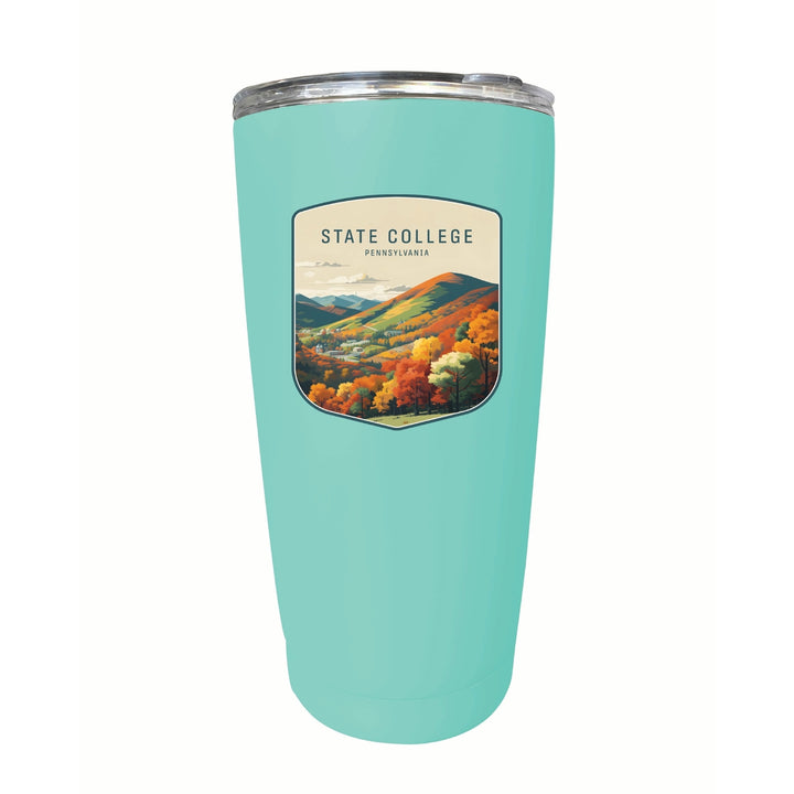 State College Pennsylvania Autumn Mountains Design Souvenir 16 oz Stainless Steel Insulated Tumbler Image 8