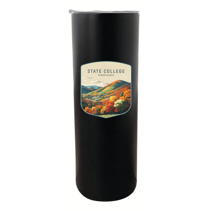 State College Pennsylvania Autumn Mountains Design Souvenir 20 oz Insulated Stainless Steel Skinny Tumbler Image 2