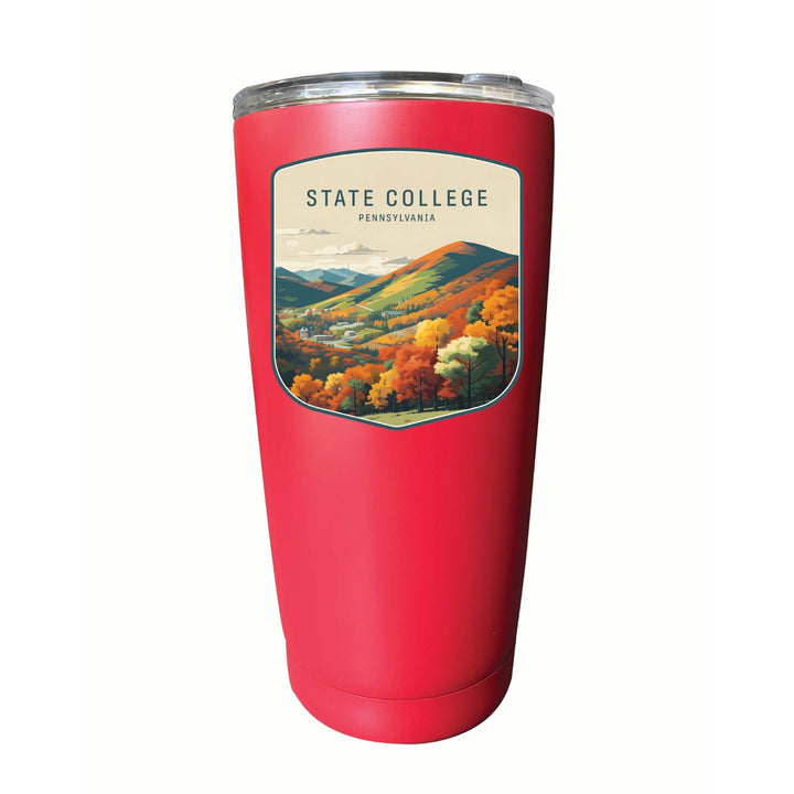 State College Pennsylvania Autumn Mountains Design Souvenir 16 oz Stainless Steel Insulated Tumbler Image 9