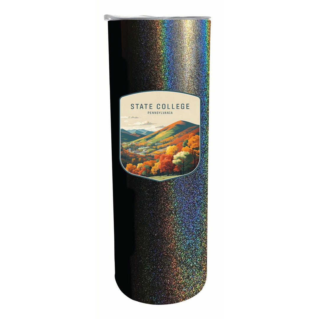 State College Pennsylvania Autumn Mountains Design Souvenir 20 oz Insulated Stainless Steel Skinny Tumbler Image 4